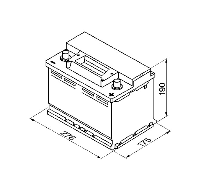 Акумулятор BOSCH S3 70А 12V 70AH 640A
