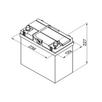 Акумуляторна батарея 45А АКБ BOSCH S4 ASIA ПРАВ [+] 12V 45AH 330A 238*129*227 