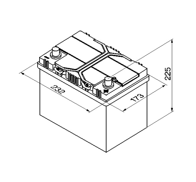 Акумулятор BOSCH S4 ASIA 60Ah 12V 540A