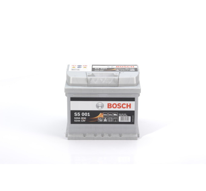 Акумулятор BOSCH S5 52Ah 520A 12V – Надійний вибір для вашого авто