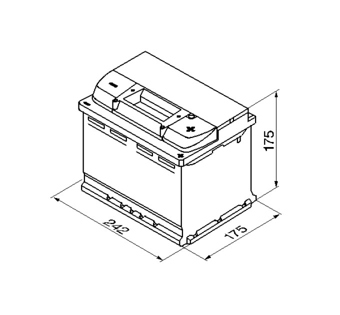 Акумулятор BOSCH S5 61А 12V 600A правий плюс
