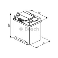 Акумуляторна батарея 40А  BOSCH S4 ASIA ПРАВ [+] 12V 40AH 330A 187*127*227 B01