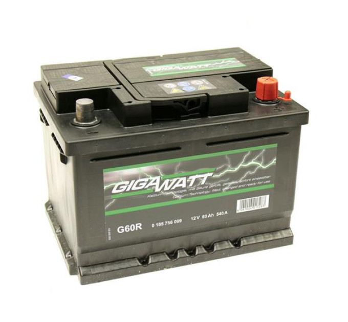 Акумулятор GIGAWATT 60А [правий +] 12V 60AH 540A