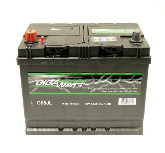 Акумулятор GIGAWATT ASIA 68Ah 12V 550A – надійне рішення для вашого авто