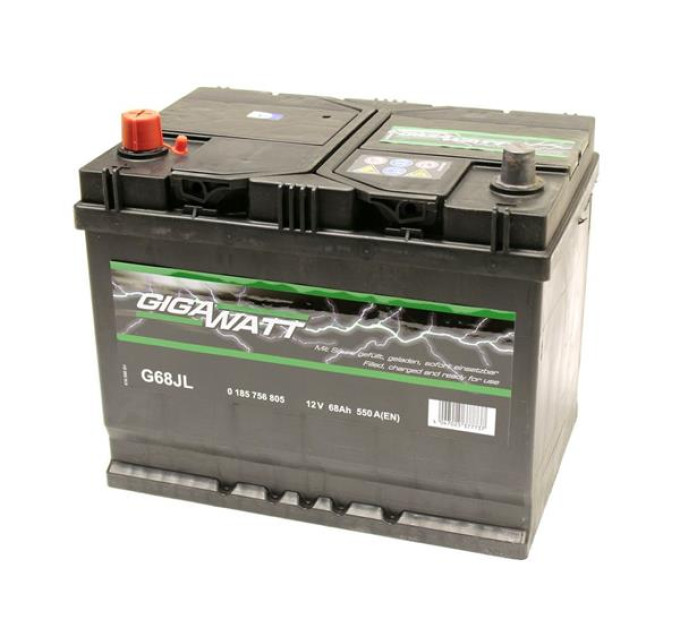 Акумулятор GIGAWATT ASIA 68Ah 12V 550A – надійне рішення для вашого авто