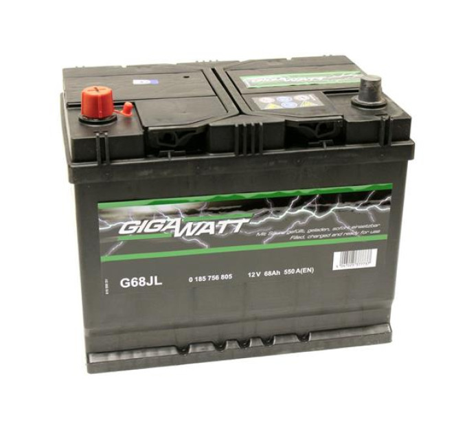 Акумулятор GIGAWATT ASIA 68Ah 12V 550A – надійне рішення для вашого авто