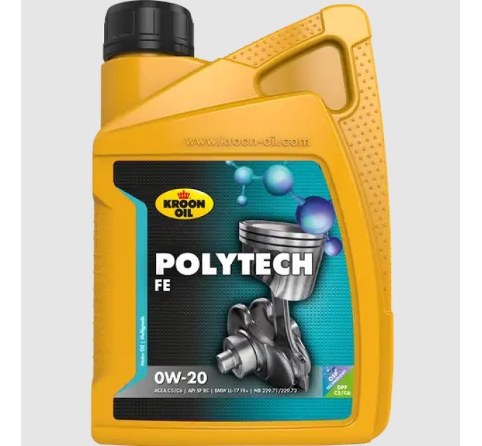 Моторна олива PolyTech FE 0W-20 1л KROON OIL