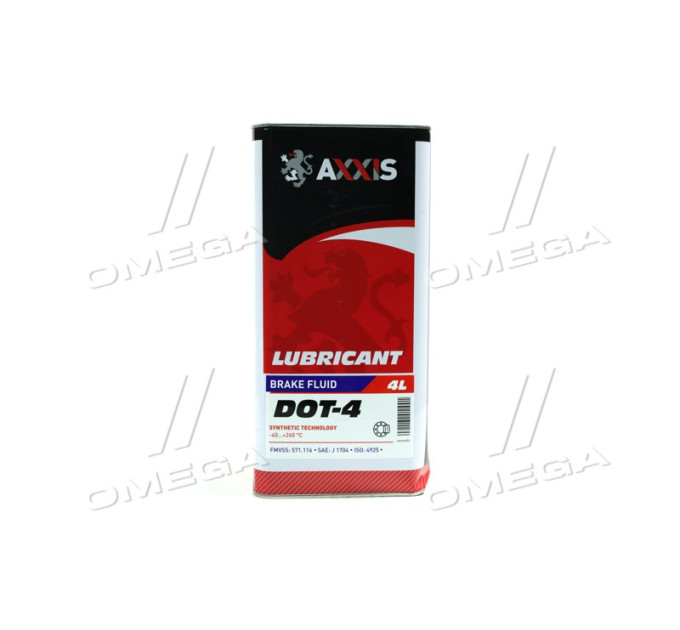 Гальмівна рідина AXXIS DOT4 (Каністра 4 л)