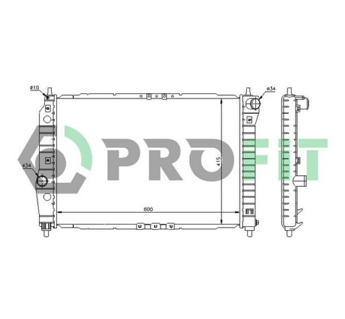  Радіатор охолодження Chevrolet Aveo 1.5 (механіка, з кондиціонером) 96536525