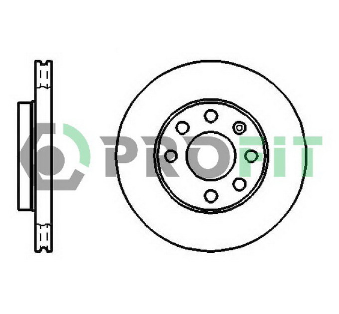 Передній гальмівний диск PROFIT для Chevrolet Aveo (OE 96574633)