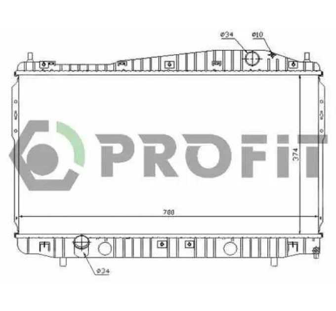 Радіатор охолодження Chevrolet Epica (МКПП) PROFIT