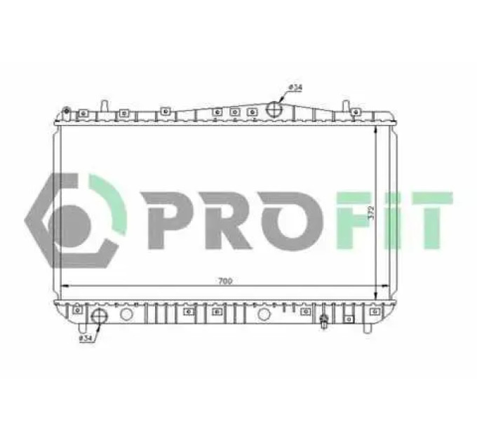 Радіатор охолодження Chevrolet Lacetti (МКПП) PROFIT