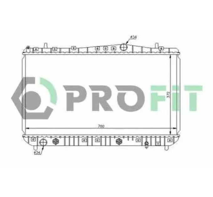 Радіатор охолодження Chevrolet Lacetti (АКПП) PROFIT