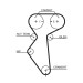 РЕМКОМПЛЕКТ ГРМ GATES CHEVROLET/DAEWOO AVEO, LACETTI, LANOS 1.6 16V