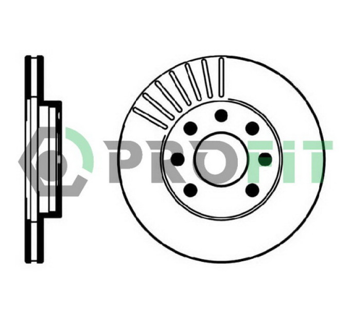 Передній гальмівний диск R-13 DAEWOO LANOS, OPEL ASTRA, KADETT, VECTRA A