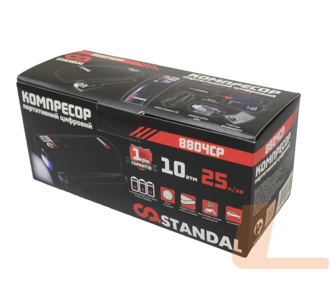 Компресор портативний цифровий STD 8804CP