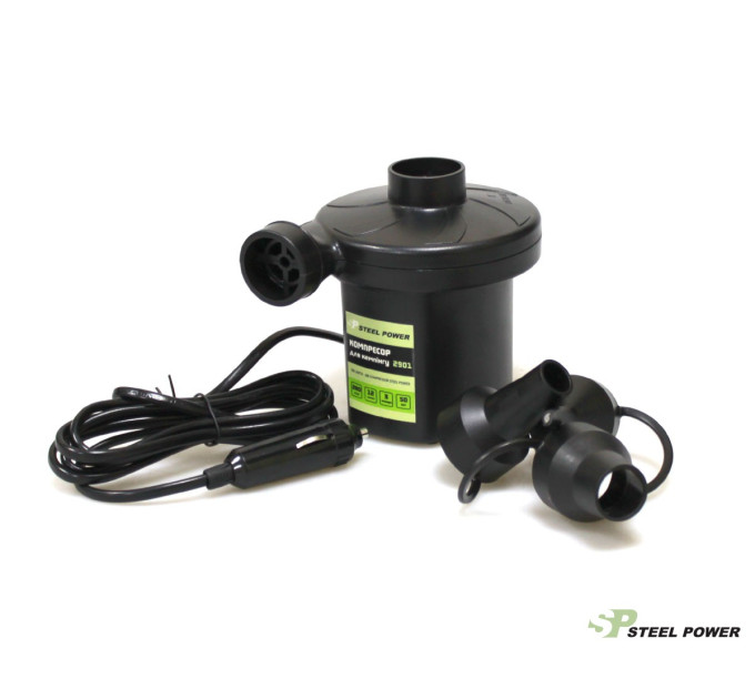 Компресор для кемпінгу DC 12V 50W 280 л/хв для човнів, матраців та надувних виробів