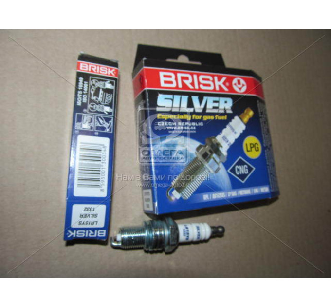 Свічка запалювання SILVER ВАЗ 2101-09, Таврія, Daewoo Lanos (8 кл.) (газ) (1-конт.) (BRISK)