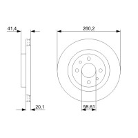 Диск гальмівний вентилюємий передній BOSCH ВАЗ 2110-2112, 2170-2172 1.6 1995.01-2009.02 Диск гальмівний вентилюємий передній BOSCH ВАЗ 2110-2112, 2170-2172 1.6 1995.01-2009.02
