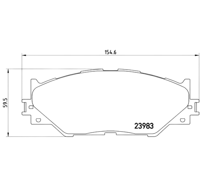 Гальмівні колодки передні VW Transporter T5 1.9 (2003-) Brembo